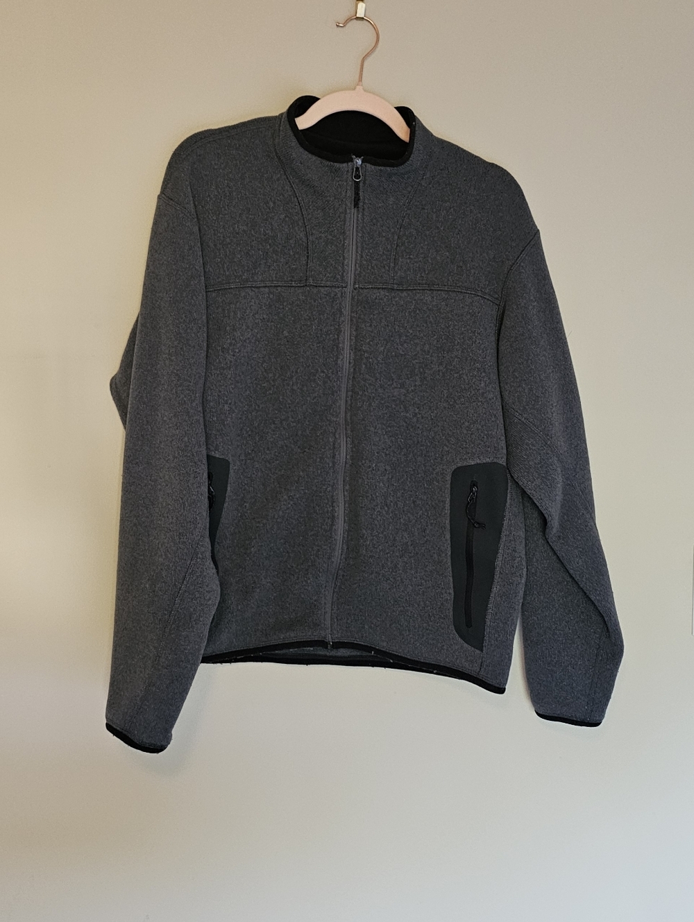 Arc'teryx Zip Front Polartec Fleece Jacket Men's Medium Gray